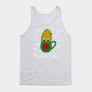 Christmas Cactus - Small Christmas Cactus In Poinsettia Mug Tank Top